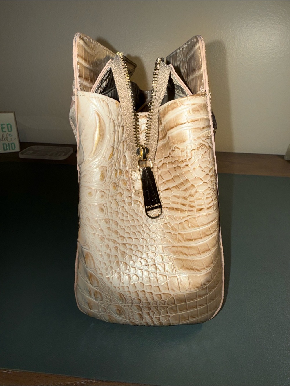 Brahmin Small Finley Apricot Rose w NWT Ady Wallet - Picture 3 of 10